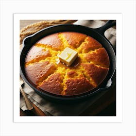 Cornbread In A Skillet Art Print