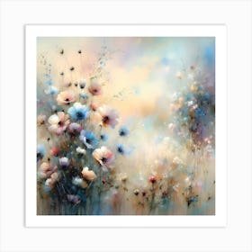 Flowers In A Field Art Print