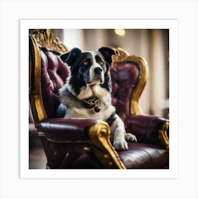 Portrait Of A Dog Art Print