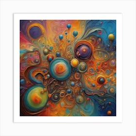 Abstract Splatter Art Print