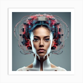 Cyborg Woman 3 Art Print