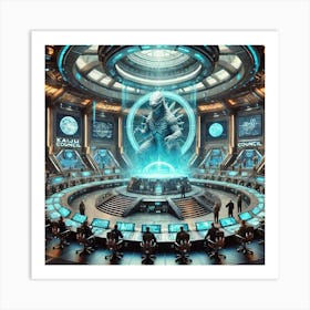 A Highly Detailed Science Fiction Illustration Of 1 1 Art Print