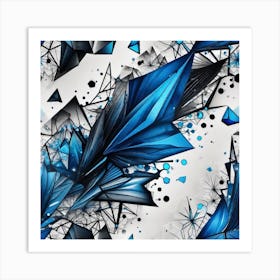 Abstract Blue Abstract Art Print