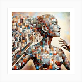 Mosaic Woman Art Print