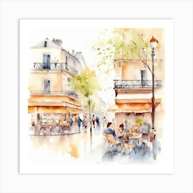 Paris Cafes 1 Art Print