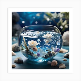 Mermaid In A Bowl Art Print