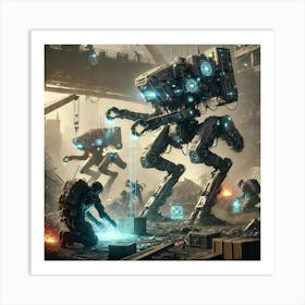 A Futuristic Sci Fi Scene Depicting Peacekeeper Wa Dual Functionality Art Print