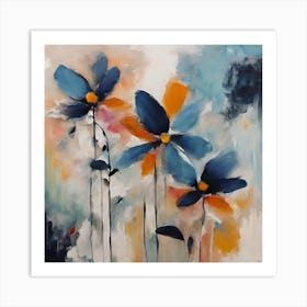 Blue Daisies Art Print