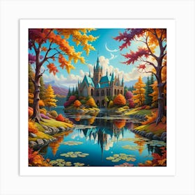 Castle By The Lake Art Print