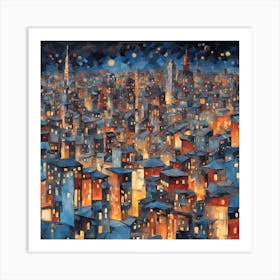 City At Night Art Print