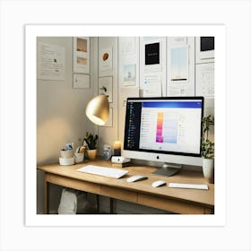 A Photo Of A Computer Desktop With Several Icons O Art Print