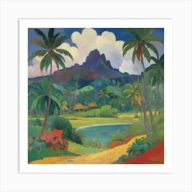 Tahitian Landscape Paul Gauguin Art Print 3 Art Print