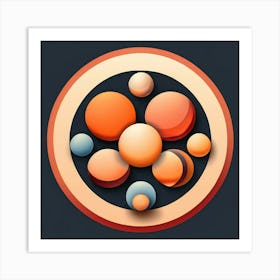Circle Round Shape Design Graphic Symbol Icon Geometry Figure Form Symmetry Balance Circ (2) Art Print