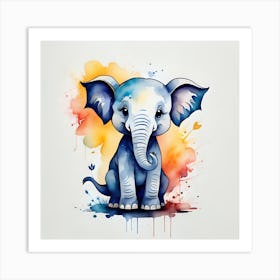 Cute Elephant Art Print