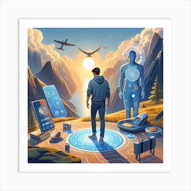 Futuristic Man 8 Art Print