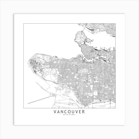 Vancouver Map Art Print