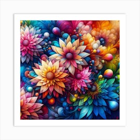 Colorful Flowers 8 Art Print