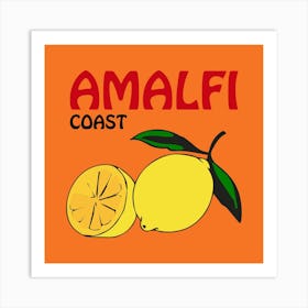 Amalfi Coast Illustration Art Print