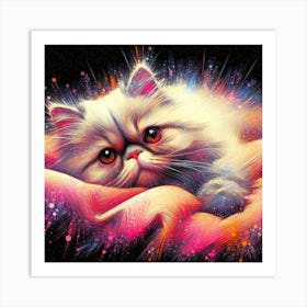 Feline Cat Creative Artwork Illustration 177 Art Print