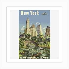 New York United Air Lines 1 Art Print