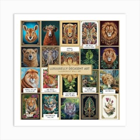 Lions And Tigers 3 Art Print