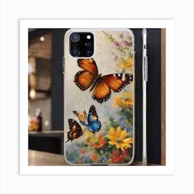 Butterflies And Flowers Art Print