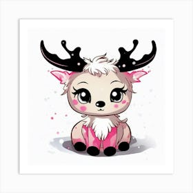 Cute Reindeer Art Print