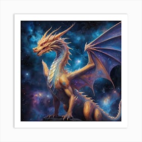 Golden Dragon Art Print