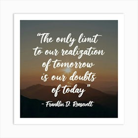 Sunset With Franklin Drew Quote Art Print