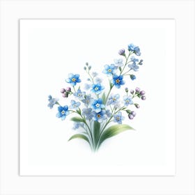 Flowers of Forget-me-not 2 Art Print