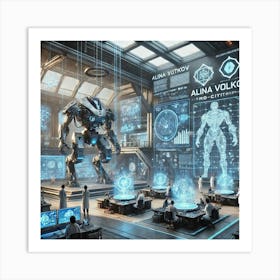 A High Tech Laboratory Within The Pyro Citadel Art Print