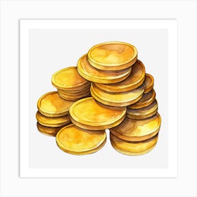 Gold Coins 6 Art Print