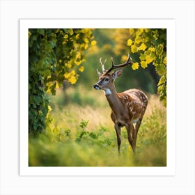 Deer In The Forest 247 Art Print