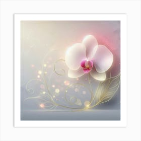 Orchid Flower Background Art Print