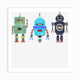 I Love Robot Gift All Ages Robotic Kids Girls Boys Robot Art Print