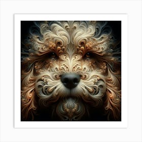 Fractal Dog 2 Art Print