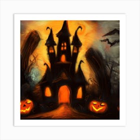 Halloween Castle 1 Art Print