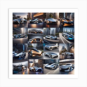 Futuristic Cars Art Print