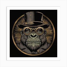 Steampunk Gorilla 17 Art Print