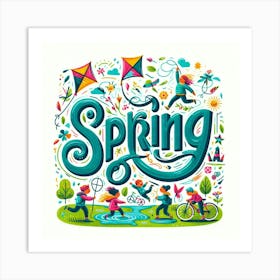 Spring Lettering Art Print