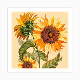 Sunflowers Square Art Print