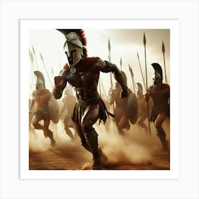 Spartan Warriors Running Art Print