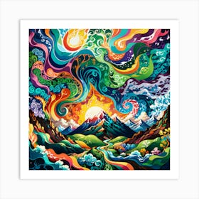 Psychedelic Painting Art Print