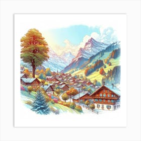 Swiss Village 2 Art Print