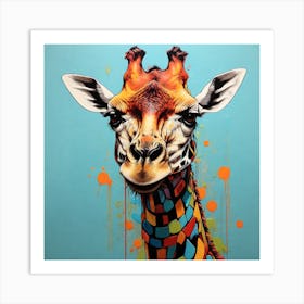Pop Art graffiti giraffe Art Print