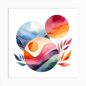 Abstract Watercolor Painting 15 Art Print