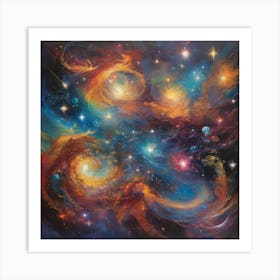 Galaxy Painting Art Print