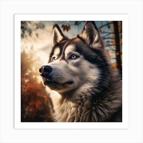 Siberian Husky Art Print