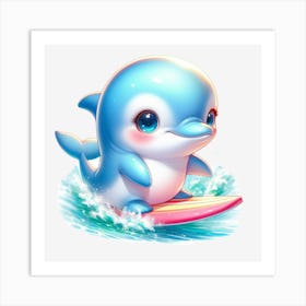 Cute Dolphin 1 Art Print