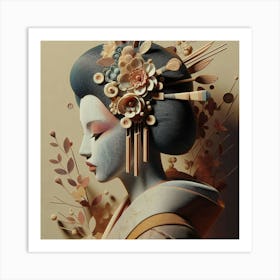 Japan Geisha Visual 64 Art Print